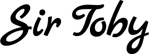 Vorschau des Bootsnamens "Sir Toby" als Schriftzug für "Bootsbeschriftung Klassisch 77"
