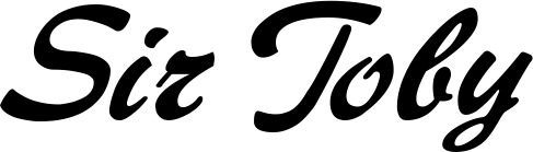 Vorschau des Bootsnamens "Sir Toby" als Schriftzug für "Bootsbeschriftung Klassisch 12"