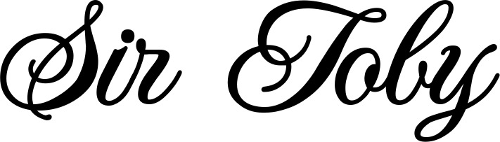 Vorschau des Bootsnamens "Sir Toby" als Schriftzug für "Bootsbeschriftung Klassisch 70"