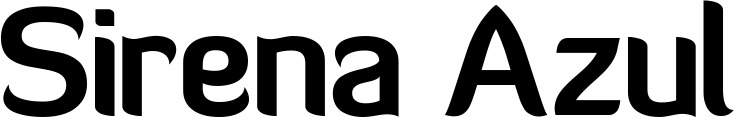 Vorschau des Bootsnamens "Sirena Azul" als Schriftzug für "Bootsbeschriftung Normal 06"