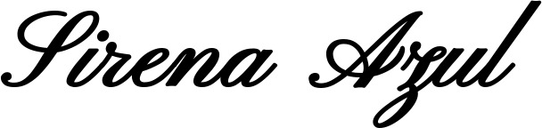 Vorschau des Bootsnamens "Sirena Azul" als Schriftzug für "Bootsbeschriftung Klassisch 107"
