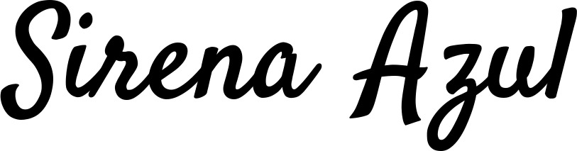 Vorschau des Bootsnamens "Sirena Azul" als Schriftzug für "Bootsbeschriftung Klassisch 96"