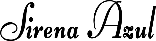 Vorschau des Bootsnamens "Sirena Azul" als Schriftzug für "Bootsbeschriftung Klassisch 76"