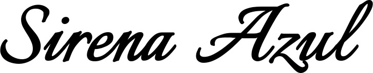 Vorschau des Bootsnamens "Sirena Azul" als Schriftzug für "Bootsbeschriftung Klassisch 58"