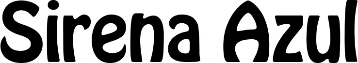 Vorschau des Bootsnamens "Sirena Azul" als Schriftzug für "Bootsbeschriftung Fett 01"
