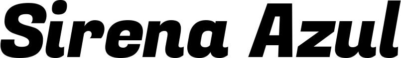Vorschau des Bootsnamens "Sirena Azul" als Schriftzug für "Bootsbeschriftung Kursiv 04"