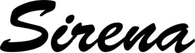 Vorschau des Bootsnamens "Sirena" als Schriftzug für "Bootsbeschriftung Klassisch 03"