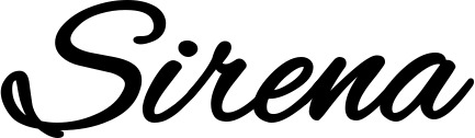 Vorschau des Bootsnamens "Sirena" als Schriftzug für "Bootsbeschriftung Klassisch 35"