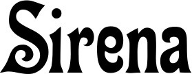 Vorschau des Bootsnamens "Sirena" als Schriftzug für "Bootsbeschriftung Neu 44"