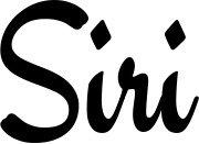 Vorschau des Bootsnamens "Siri" als Schriftzug für "Bootsbeschriftung Klassisch 63"