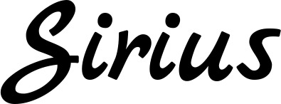 Vorschau des Bootsnamens "Sirius" als Schriftzug für "Bootsbeschriftung Klassisch 45"