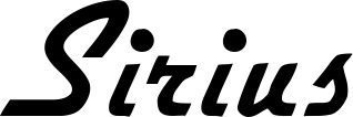 Vorschau des Bootsnamens "Sirius" als Schriftzug für "Bootsbeschriftung Klassisch 66"