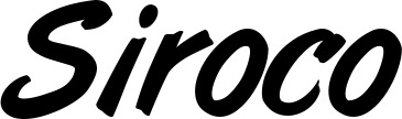 Vorschau des Bootsnamens "Siroco" als Schriftzug für "Bootsbeschriftung Klassisch 38"