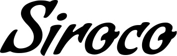Vorschau des Bootsnamens "Siroco" als Schriftzug für "Bootsbeschriftung Klassisch 57"