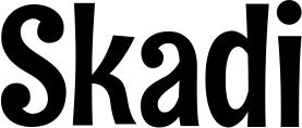 Vorschau des Bootsnamens "Skadi" als Schriftzug für "Bootsbeschriftung Neu 68"