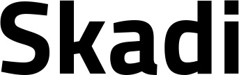 Vorschau des Bootsnamens "Skadi" als Schriftzug für "Bootsbeschriftung Fett 38"