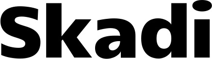 Vorschau des Bootsnamens "Skadi" als Schriftzug für "Bootsbeschriftung Fett 13"