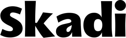 Vorschau des Bootsnamens "Skadi" als Schriftzug für "Bootsbeschriftung Fett 05"