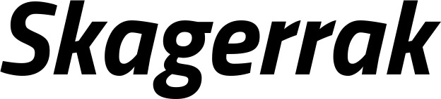 Vorschau des Bootsnamens "Skagerrak" als Schriftzug für "Bootsbeschriftung Kursiv 14"