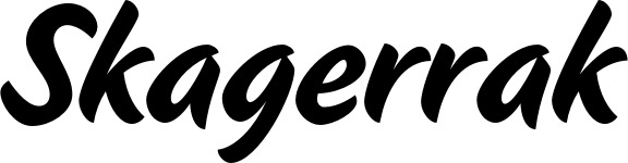 Vorschau des Bootsnamens "Skagerrak" als Schriftzug für "Bootsbeschriftung Klassisch 19"