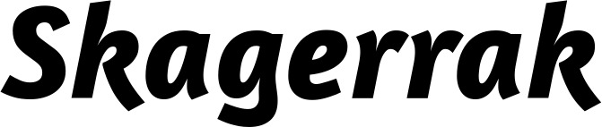 Vorschau des Bootsnamens "Skagerrak" als Schriftzug für "Bootsbeschriftung Kursiv 01"