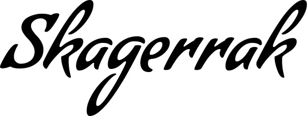 Vorschau des Bootsnamens "Skagerrak" als Schriftzug für "Bootsbeschriftung Klassisch 57"