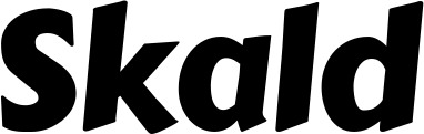 Vorschau des Bootsnamens "Skald" als Schriftzug für "Bootsbeschriftung Neu 38"