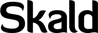 Vorschau des Bootsnamens "Skald" als Schriftzug für "Bootsbeschriftung Normal 06"