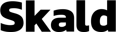 Vorschau des Bootsnamens "Skald" als Schriftzug für "Bootsbeschriftung Fett 20"