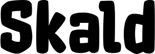 Vorschau des Bootsnamens "Skald" als Schriftzug für "Bootsbeschriftung Neu 55"
