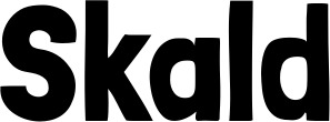 Vorschau des Bootsnamens "Skald" als Schriftzug für "Bootsbeschriftung Neu 52"