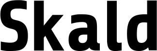 Vorschau des Bootsnamens "Skald" als Schriftzug für "Bootsbeschriftung Fett 37"