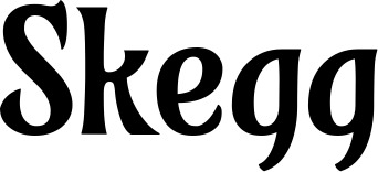 Vorschau des Bootsnamens "Skegg" als Schriftzug für "Bootsbeschriftung Klassisch 36"
