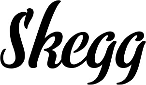 Vorschau des Bootsnamens "Skegg" als Schriftzug für "Bootsbeschriftung Klassisch 62"
