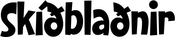Vorschau des Bootsnamens "Skíðblaðnir" als Schriftzug für "Bootsbeschriftung Klassisch 28"