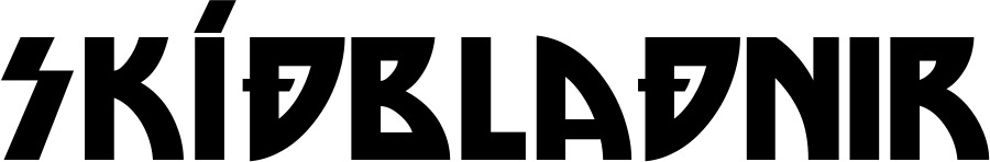 Vorschau des Bootsnamens "Skíðblaðnir" als Schriftzug für "Bootsbeschriftung Neu 42"