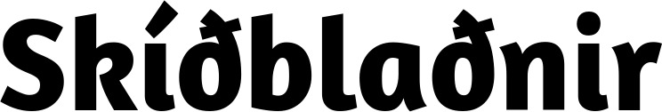 Vorschau des Bootsnamens "Skíðblaðnir" als Schriftzug für "Bootsbeschriftung Fett 09"