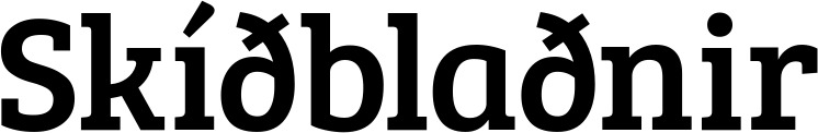 Vorschau des Bootsnamens "Skíðblaðnir" als Schriftzug für "Bootsbeschriftung Normal 09"