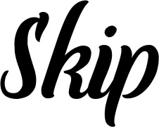 Vorschau des Bootsnamens "Skip" als Schriftzug für "Bootsbeschriftung Klassisch 62"
