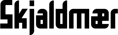 Vorschau des Bootsnamens "Skjaldmær" als Schriftzug für "Style Neu 27"