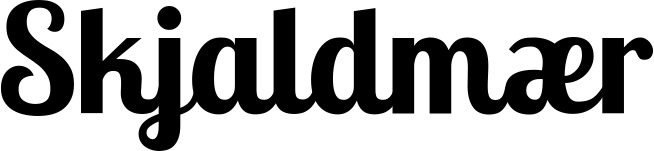 Vorschau des Bootsnamens "Skjaldmær" als Schriftzug für "Bootsbeschriftung Neu 51"