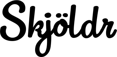 Vorschau des Bootsnamens "Skjöldr" als Schriftzug für "Bootsbeschriftung Klassisch 75"
