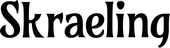 Vorschau des Bootsnamens "Skraeling" als Schriftzug für "Bootsbeschriftung Klassisch 36"