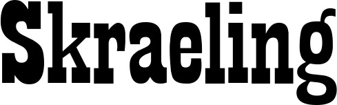 Vorschau des Bootsnamens "Skraeling" als Schriftzug für "Bootsbeschriftung Neu 28"