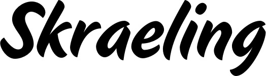 Vorschau des Bootsnamens "Skraeling" als Schriftzug für "Bootsbeschriftung Klassisch 19"