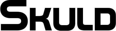 Vorschau des Bootsnamens "Skuld" als Schriftzug für "Bootsbeschriftung Neu 16"