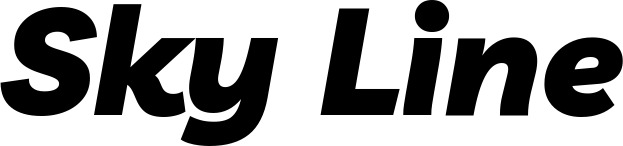 Vorschau des Bootsnamens "Sky Line" als Schriftzug für "Bootsbeschriftung Kursiv 06"