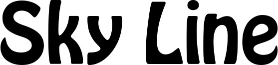 Vorschau des Bootsnamens "Sky Line" als Schriftzug für "Bootsbeschriftung Fett 01"