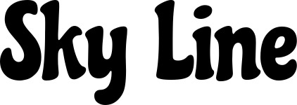 Vorschau des Bootsnamens "Sky Line" als Schriftzug für "Bootsbeschriftung Klassisch 53"