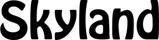 Vorschau des Bootsnamens "Skyland" als Schriftzug für "Bootsbeschriftung Fett 01"